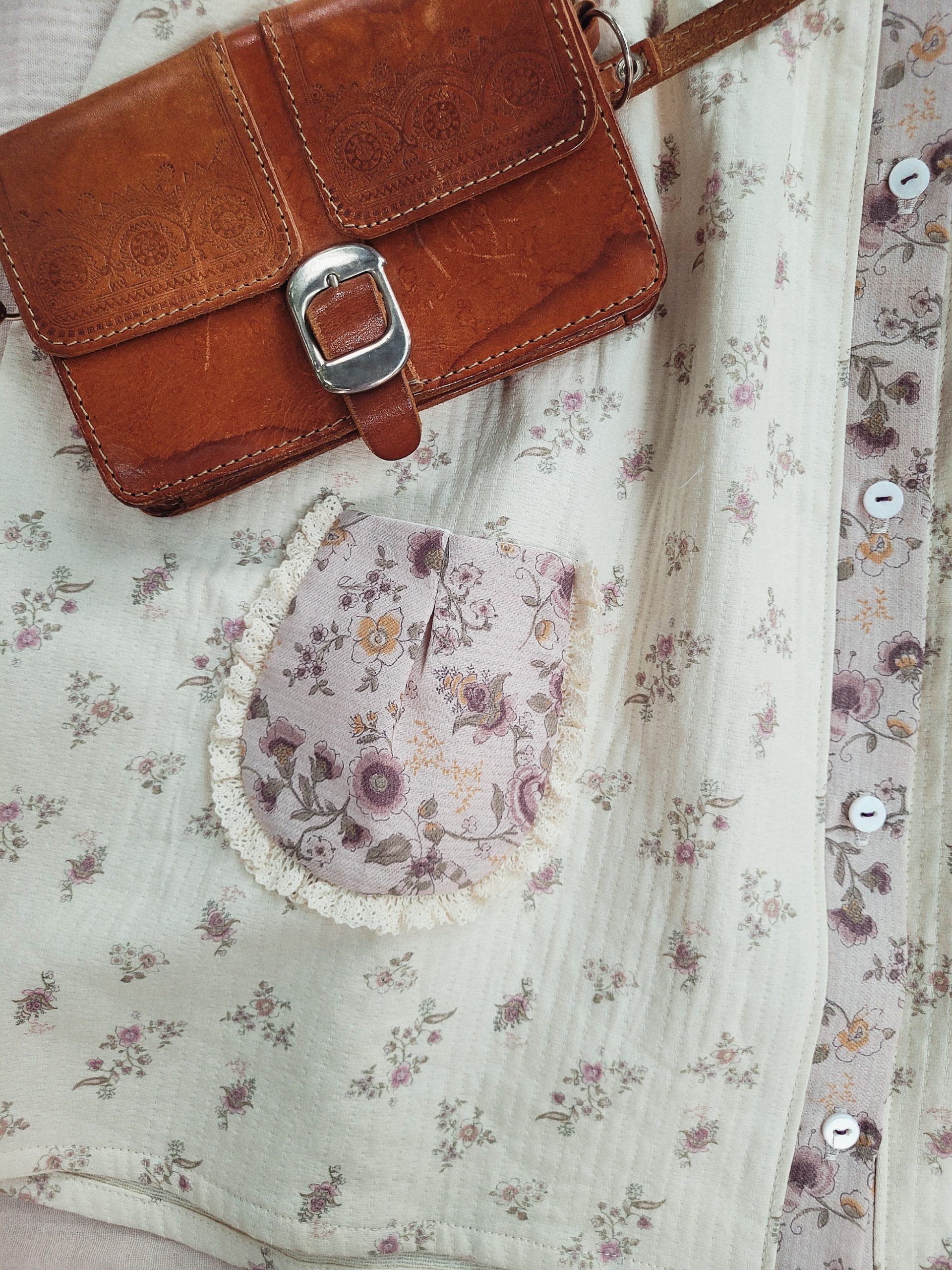 Robe - Coton texturé bi motifs