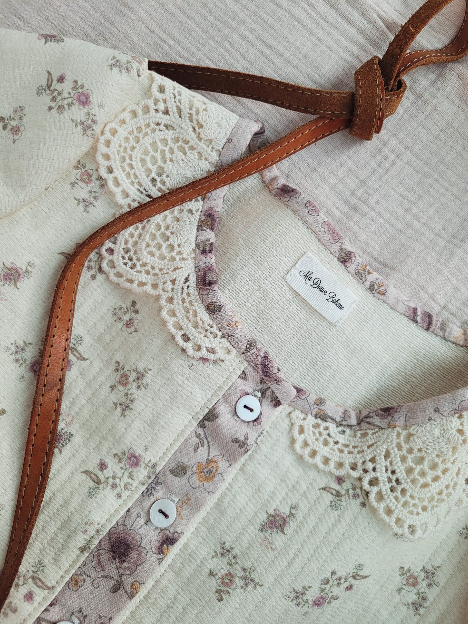 Robe - Coton texturé bi motifs