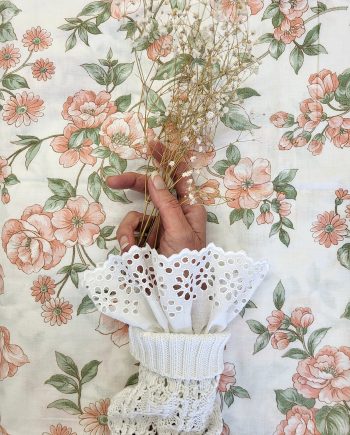 Manchettes - broderie anglaise blanc cassé
