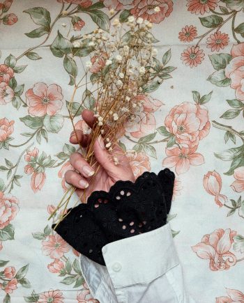 Manchettes - broderie anglaise noire