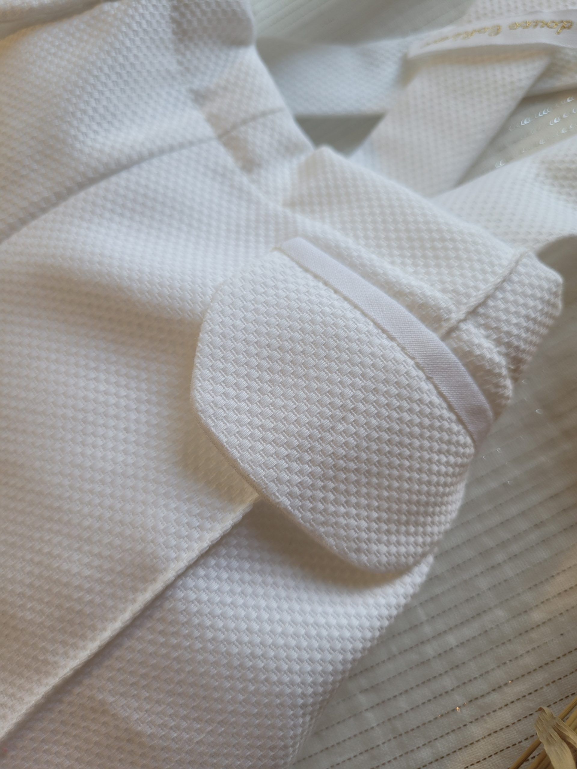 Cérémonie garçon - short BLANC en piqué de coton.