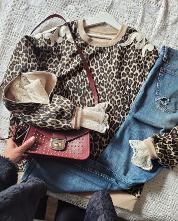 Upcycling - sweat léopard femme