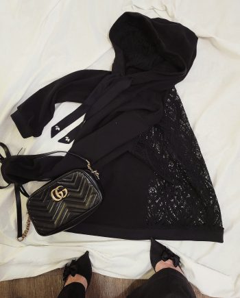 Exclusivité - sweat large femme dentelle