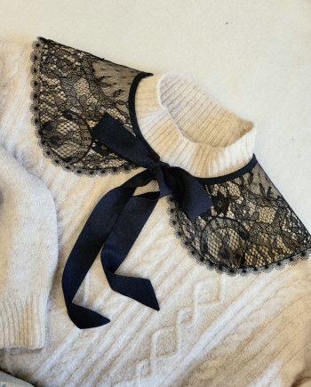 Col amovible - dentelle noire