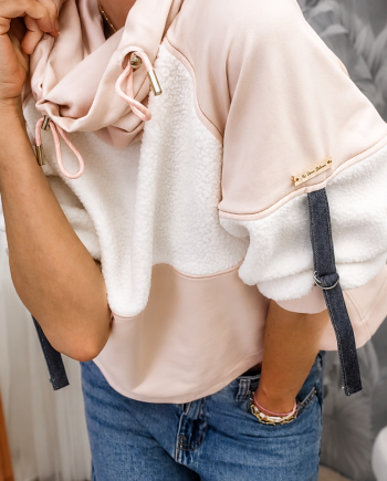 Exclusivité - sweat femme rose poudré